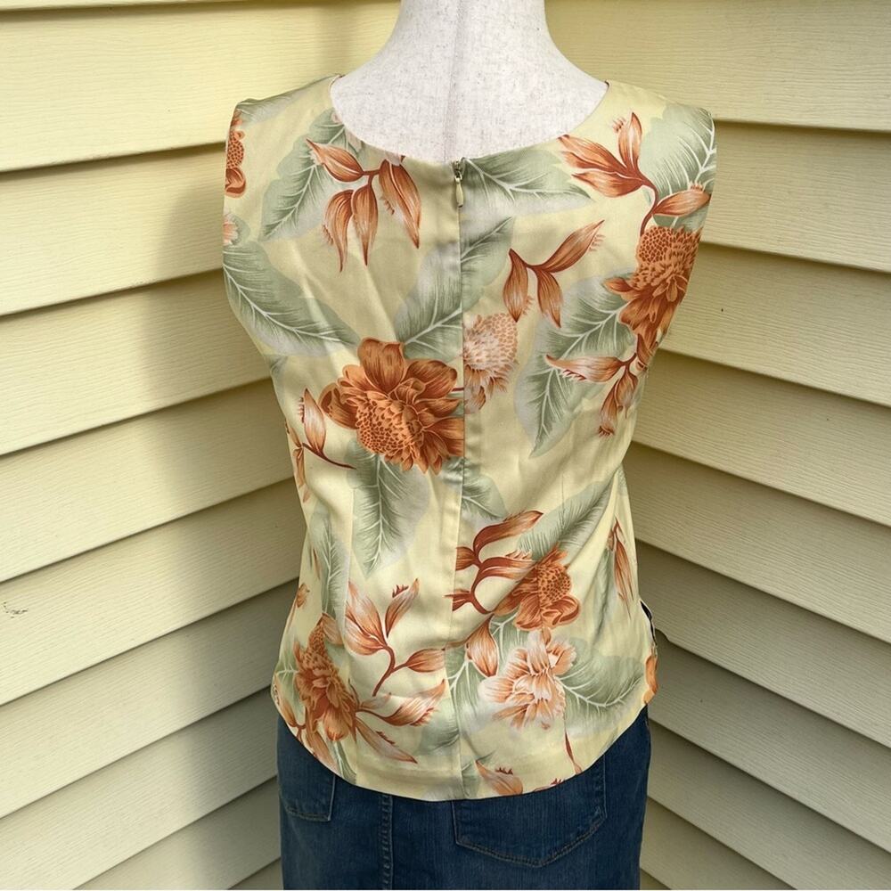 Tommy Bahama Floral Silk Tank Top Summer Hawaiian Women’s Size XS Vintage 90s - Picture 5 of 8